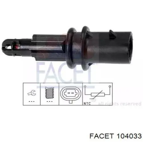 Датчик температуры воздушной смеси Facet 104033