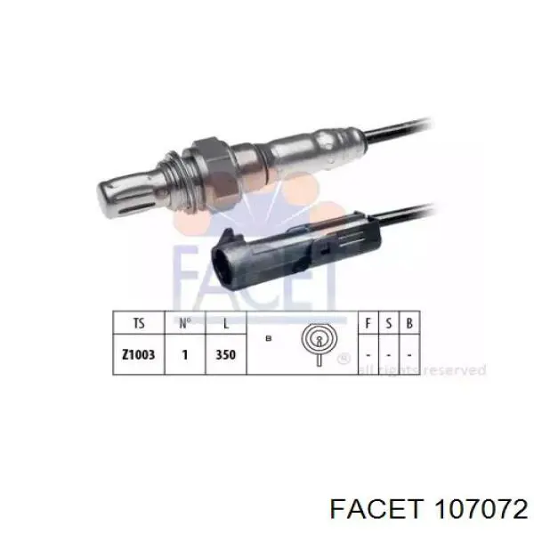 Датчик кислорода до катализатора 107072 Facet