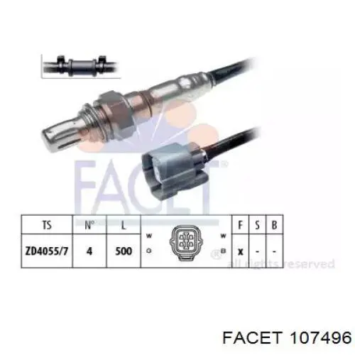 Датчик кислорода после катализатора 107496 Facet