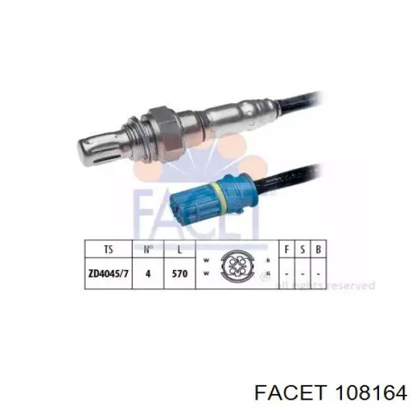Датчик кислорода после катализатора 108164 Facet