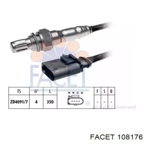Датчик кислорода после катализатора 108176 Facet