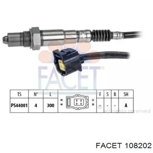 Лямбда-зонд, датчик кисню після каталізатора 108202 Facet