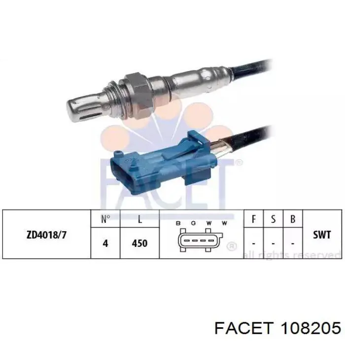 Лямбда зонд 108205 Facet