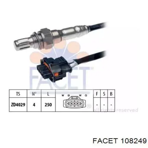 Лямбдазонд, датчик кислорода после катализатора Facet 108249 цена, от 54.68 USD