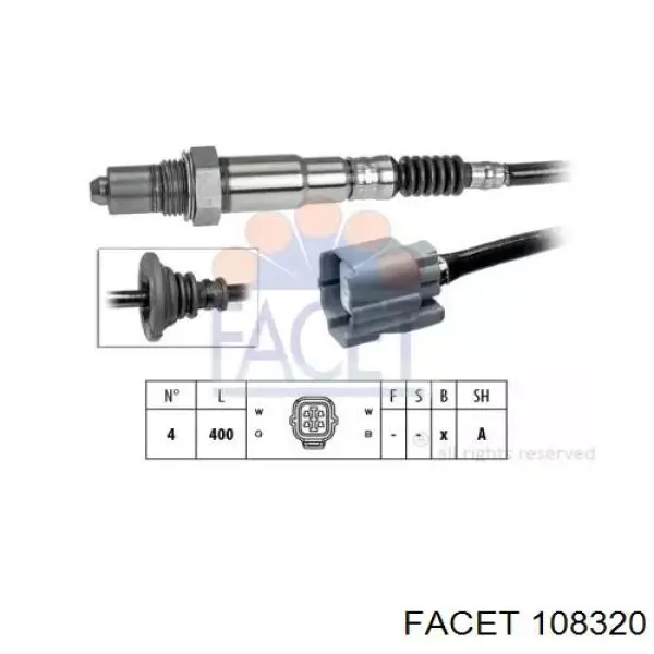 Датчик кислорода после катализатора 108320 Facet