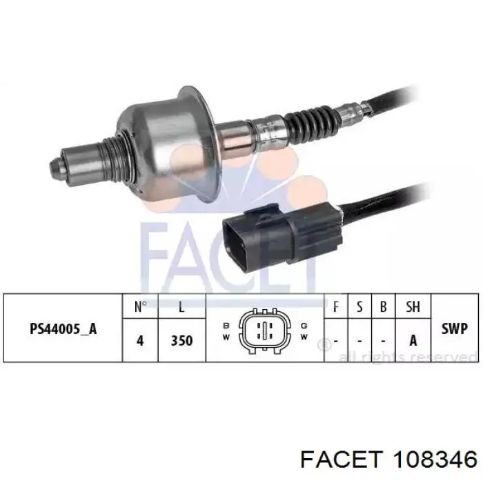 Лямбда датчик кислорода Facet 108346 цена, от 48.83 USD