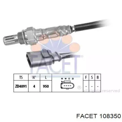 368097 VALEO sonda lambda, sensor de oxigênio depois de catalisador