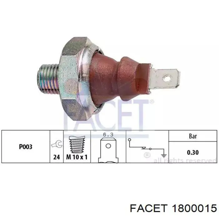 Датчик давления масла 986345003 Bosch