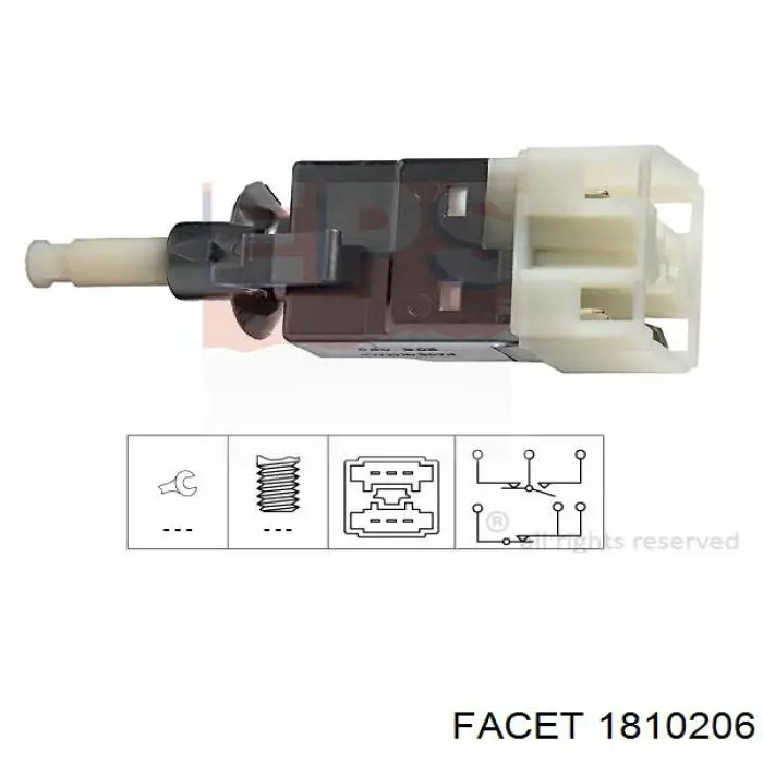 Датчик включения стопсигнала 1810206 Facet
