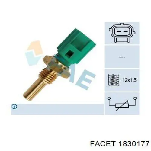 Датчик температуры охлаждающей жидкости 1830177 Facet
