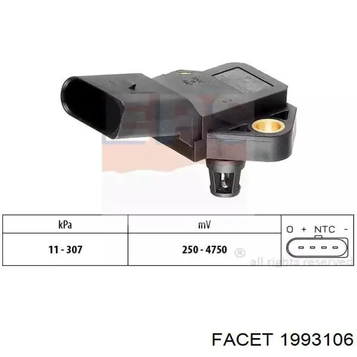 Датчик абсолютного давления в коллекторе Mercedes A0261230189 цена, от 23.76 USD