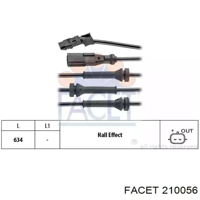 21.0056 Facet sensor dianteiro de abs