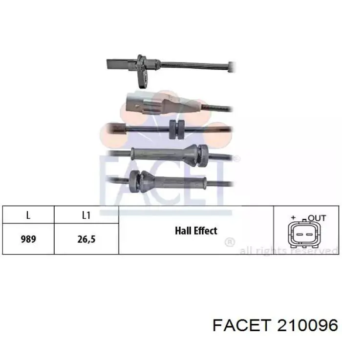Датчик ABS задний Fast FT80577