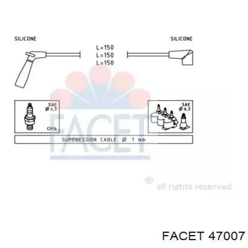 Высоковольтные провода 47007 Facet