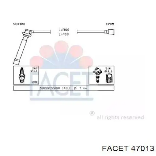 Высоковольтные провода 47013 Facet