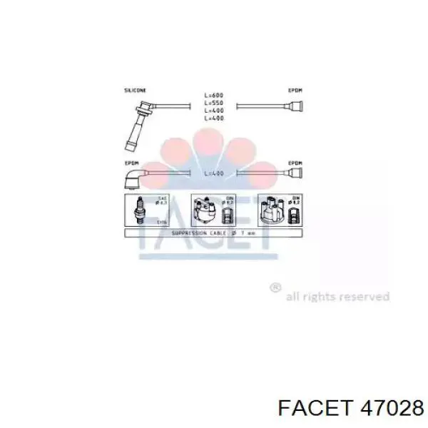 Высоковольтные провода 47028 Facet