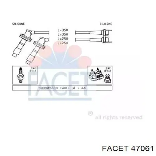 Высоковольтные провода 47061 Facet