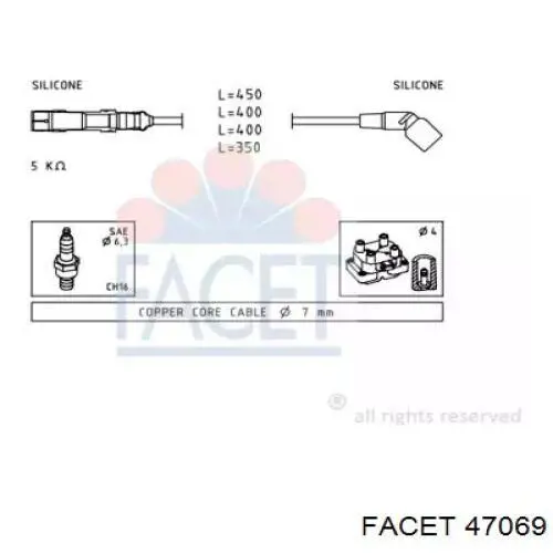 Высоковольтные провода 47069 Facet