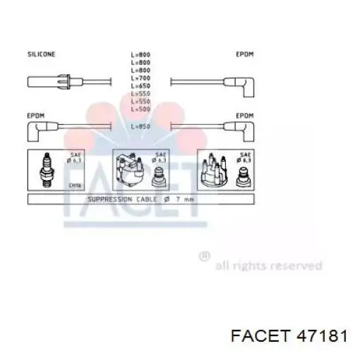 Высоковольтные провода 47181 Facet