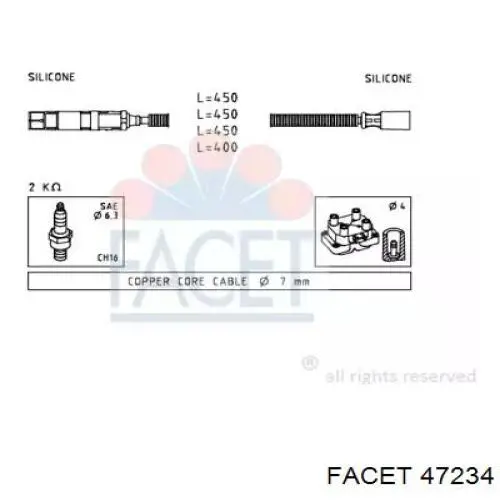 Высоковольтные провода 47234 Facet