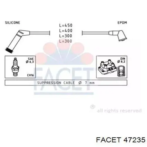 Высоковольтные провода 47235 Facet