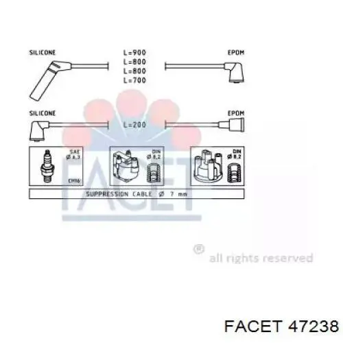 Высоковольтные провода 47238 Facet