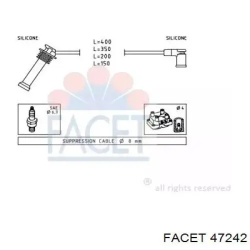 Высоковольтные провода 47242 Facet