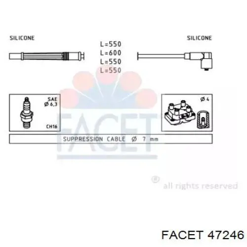 Высоковольтные провода 47246 Facet