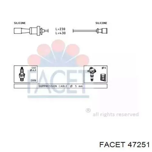 Высоковольтные провода 47251 Facet