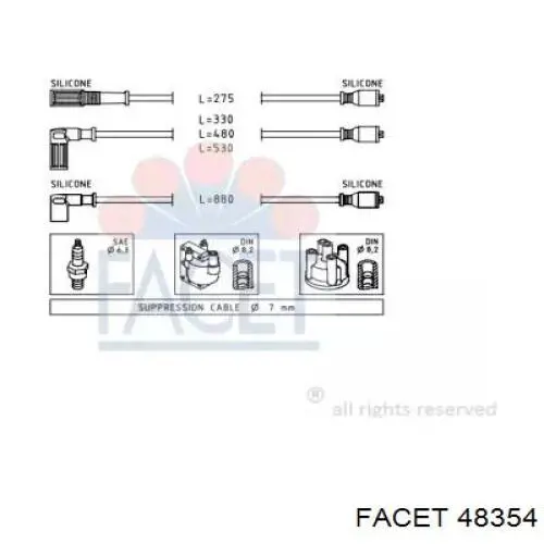 Высоковольтные провода 48354 Facet