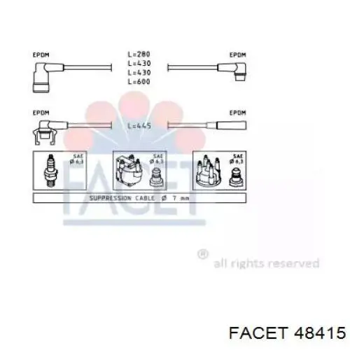 Высоковольтные провода 48415 Facet