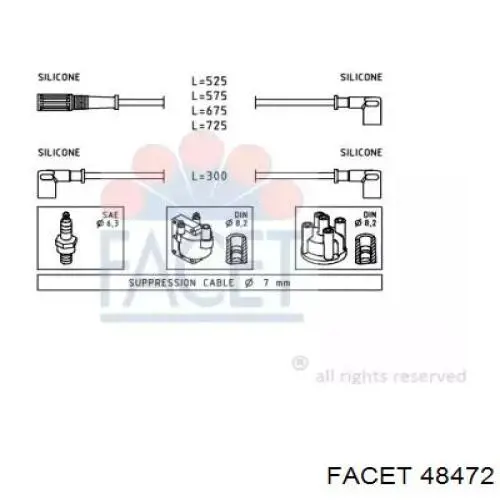 Высоковольтные провода 48472 Facet