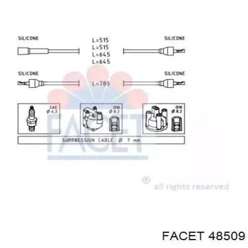 Высоковольтные провода 48509 Facet