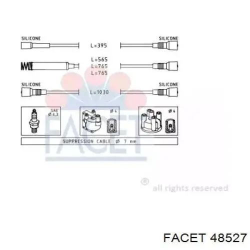 Высоковольтные провода 48527 Facet