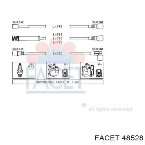 Высоковольтные провода 48528 Facet