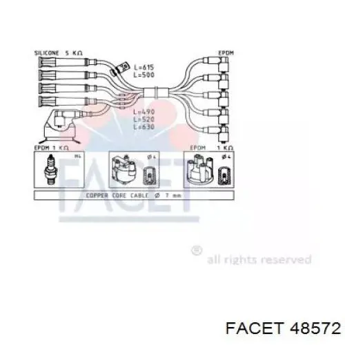 Высоковольтные провода 48572 Facet