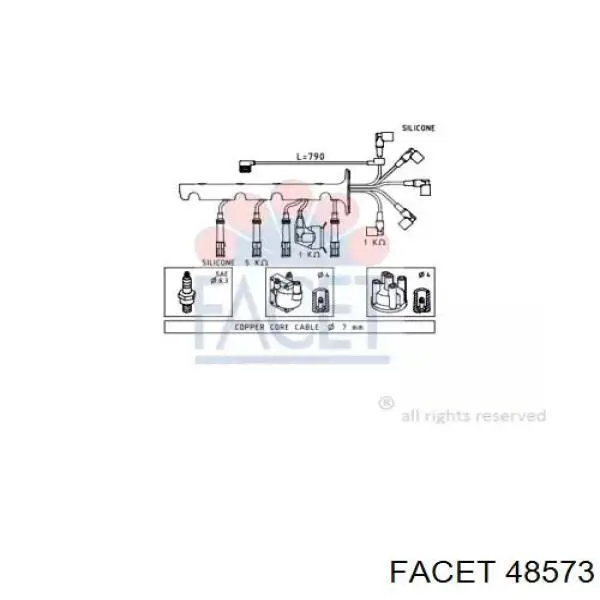 Высоковольтные провода 48573 Facet