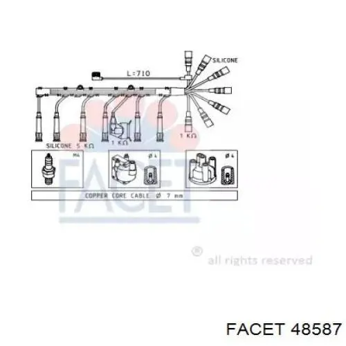 Высоковольтные провода 48587 Facet