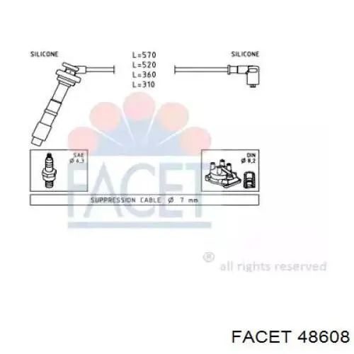 Высоковольтные провода 48608 Facet