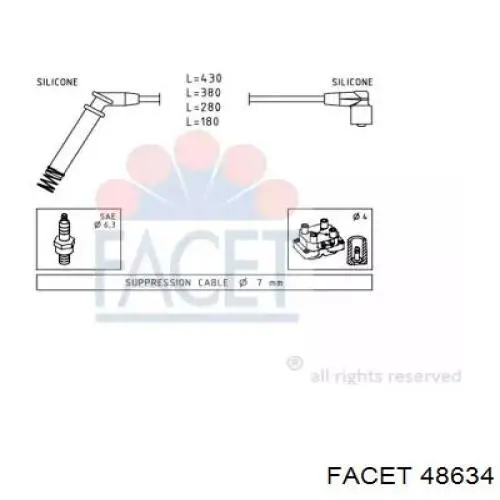 Высоковольтные провода 48634 Facet