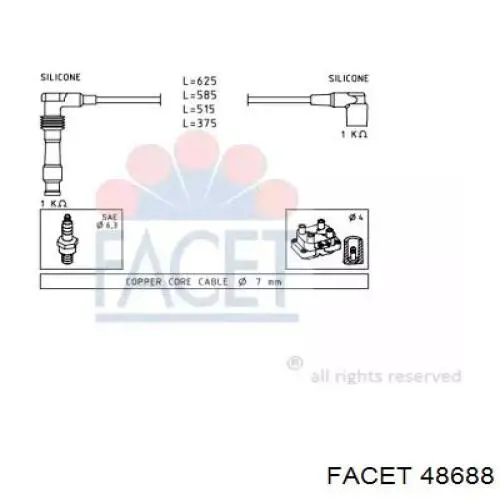 Высоковольтные провода 48688 Facet