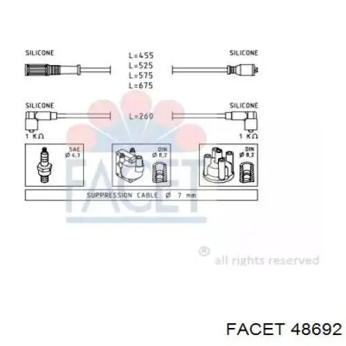 Высоковольтные провода 48692 Facet