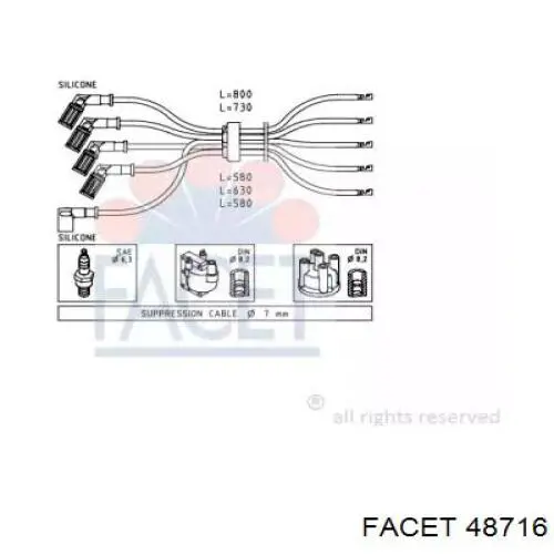 Высоковольтные провода 48716 Facet