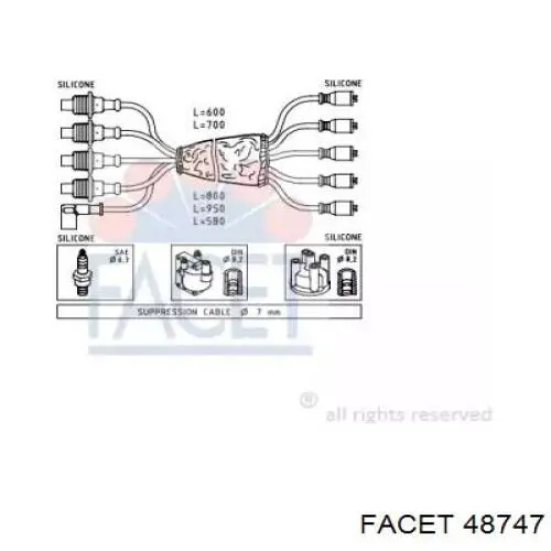 Высоковольтные провода 48747 Facet