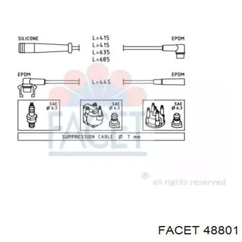 Высоковольтные провода 48801 Facet