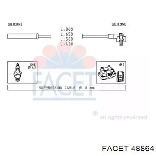 Высоковольтные провода 48864 Facet