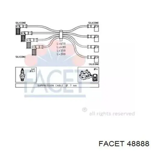 Высоковольтные провода 48888 Facet