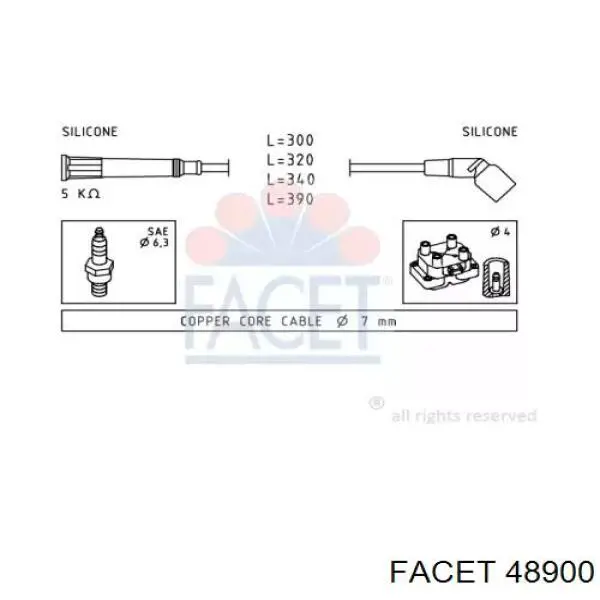 Высоковольтные провода 48900 Facet