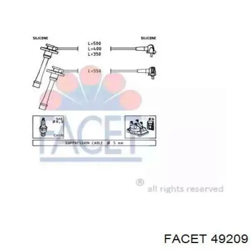 Высоковольтные провода 49209 Facet