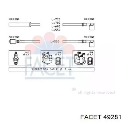 Высоковольтные провода 49281 Facet